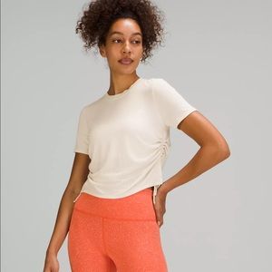 Lululemon Side Cinch Ribbed Tshirt - White Opal